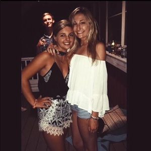 LucyLove Size X-Small black with White Flower Detailed Patern